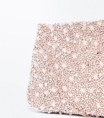 rose gold beaded clutch