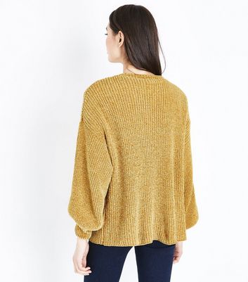 Mustard 2025 chenille cardigan