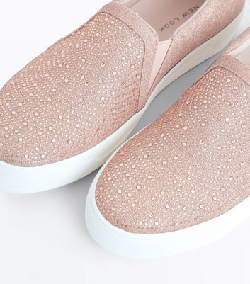 rose gold sparkly trainers
