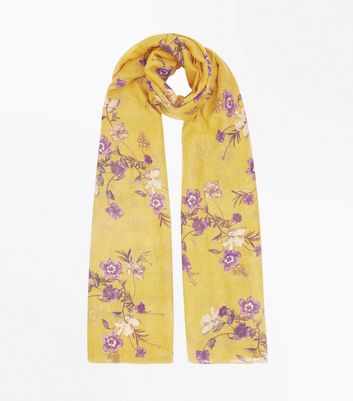 mustard print scarf