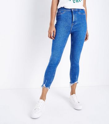petite frayed jeans