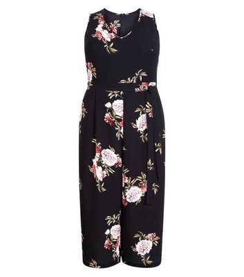 black culotte jumpsuit new look