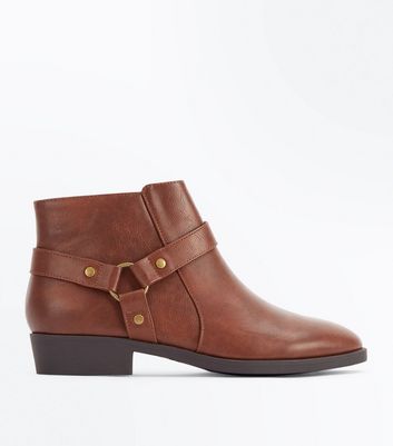 low heel tan boots