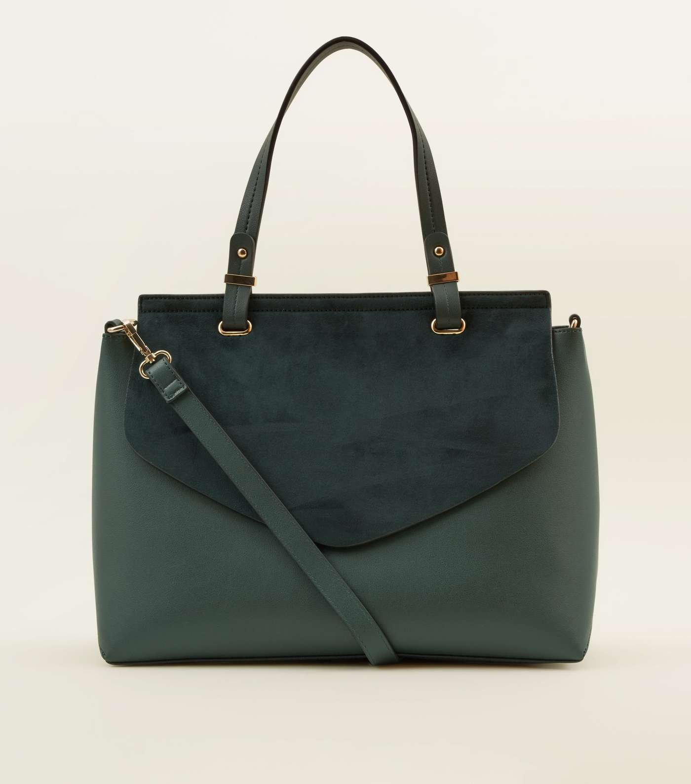 Dark Green Top Handle Satchel Bag