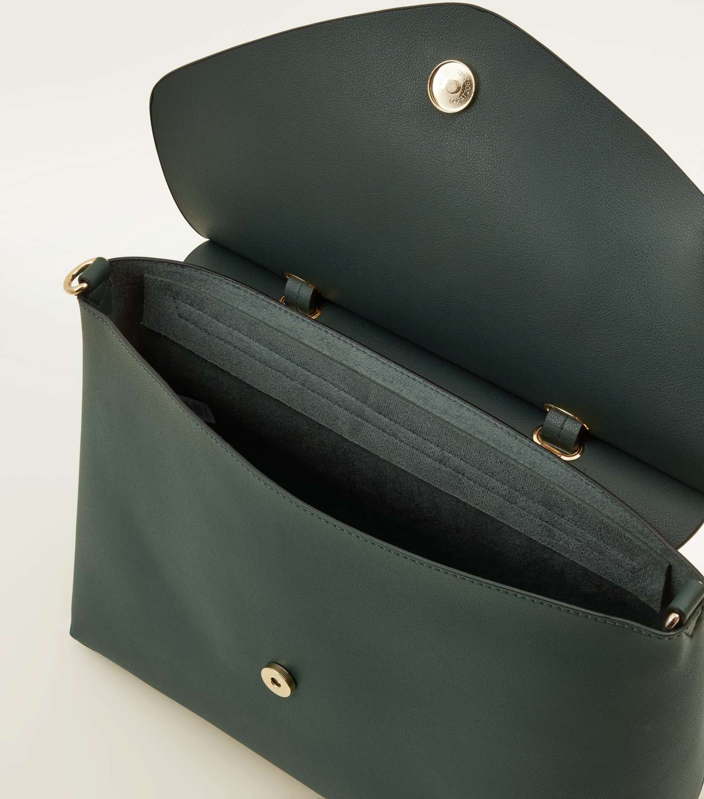 Dark Green Top Handle Satchel Bag Image 5