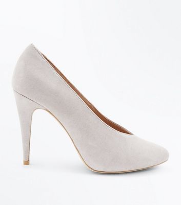 new look grey court shoes
