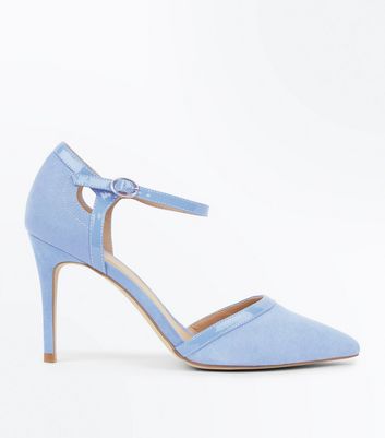pale blue court shoes