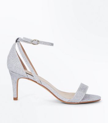 new look sandals silver
