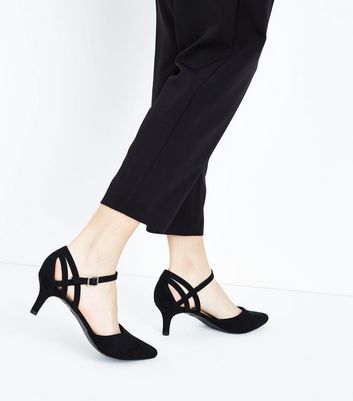 New M&S Black Wide Fit Mule Shoes With Kitten Heel - Size UK 6 | eBay