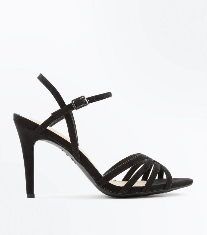 Black Comfort Flex Suedette Strappy Sandals New Look