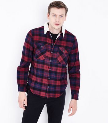 red check coat mens