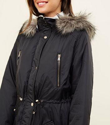 black hooded parka ladies