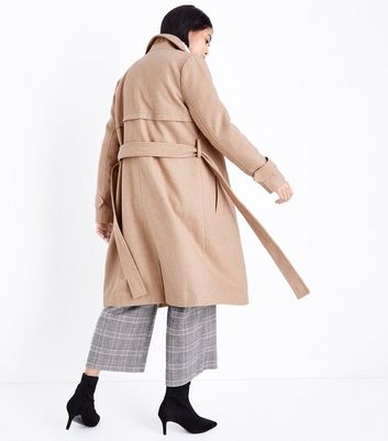 new look petite camel coat