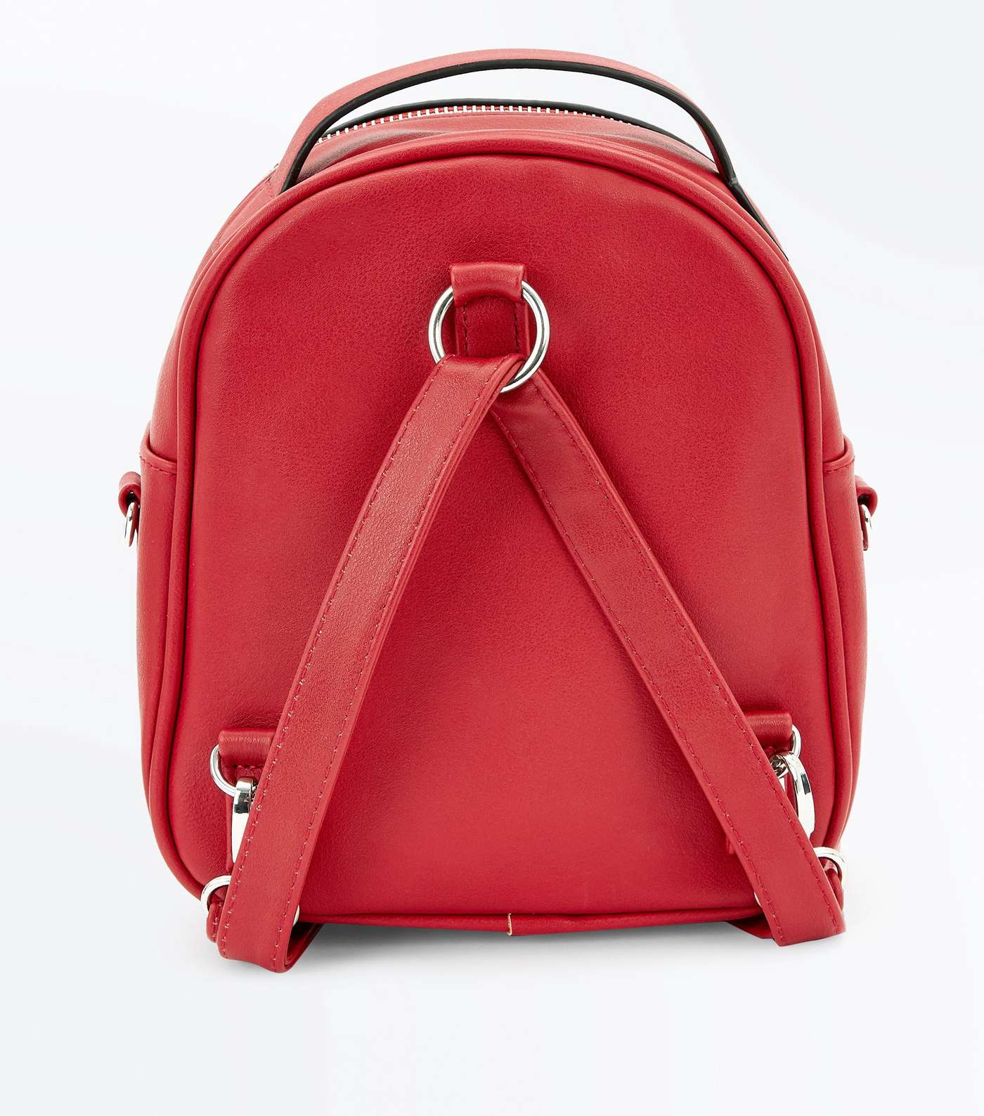 Red Convertible Strap Micro Backpack Image 6