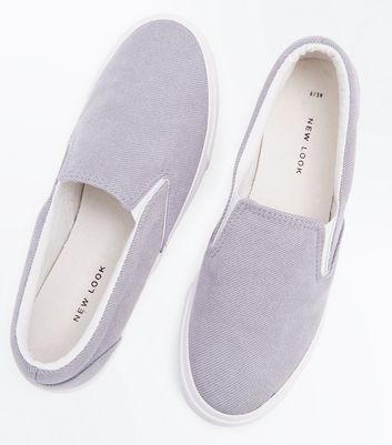 new look grey trainers