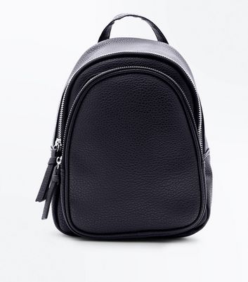 black backpack women's new look