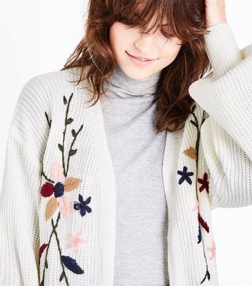 rose embroidered cardigan