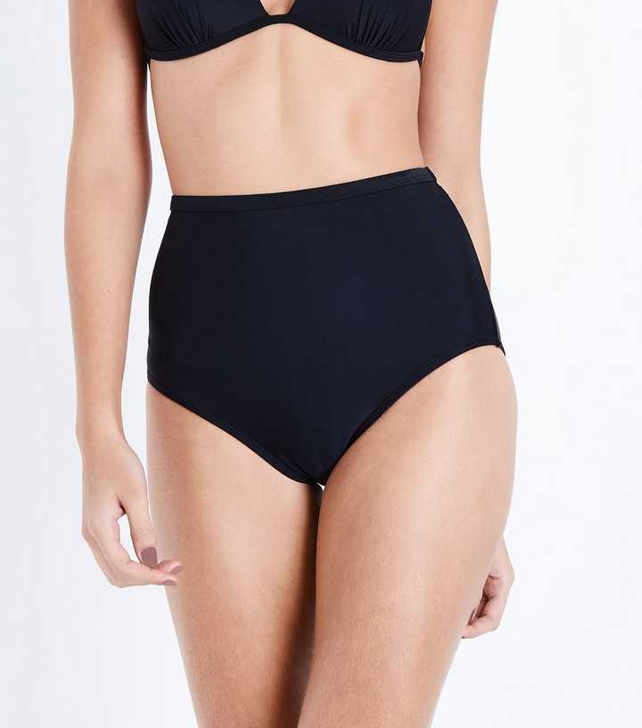 Black High Waist Bikini Bottoms