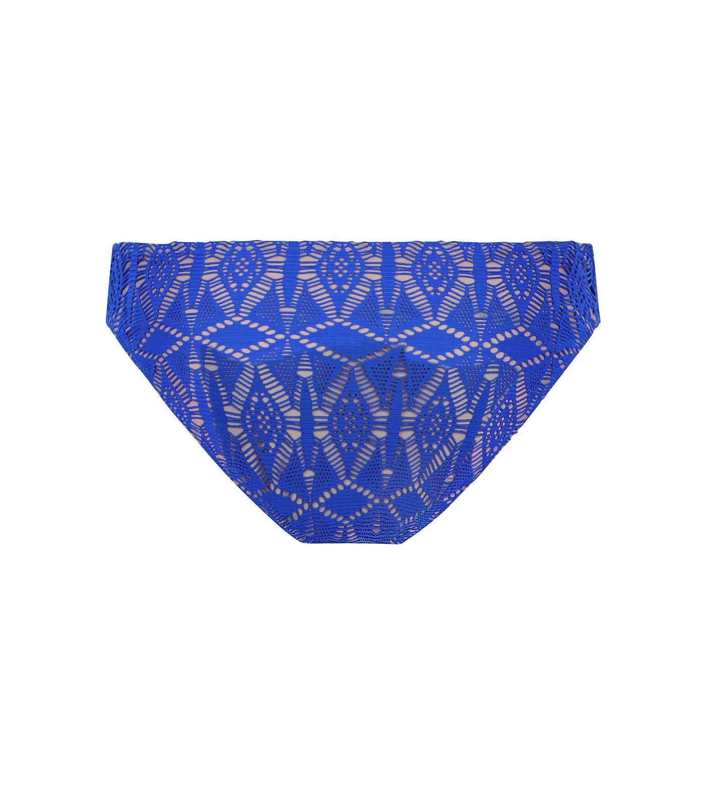 Blue Crochet Strappy Side Bikini Bottoms  Image 5