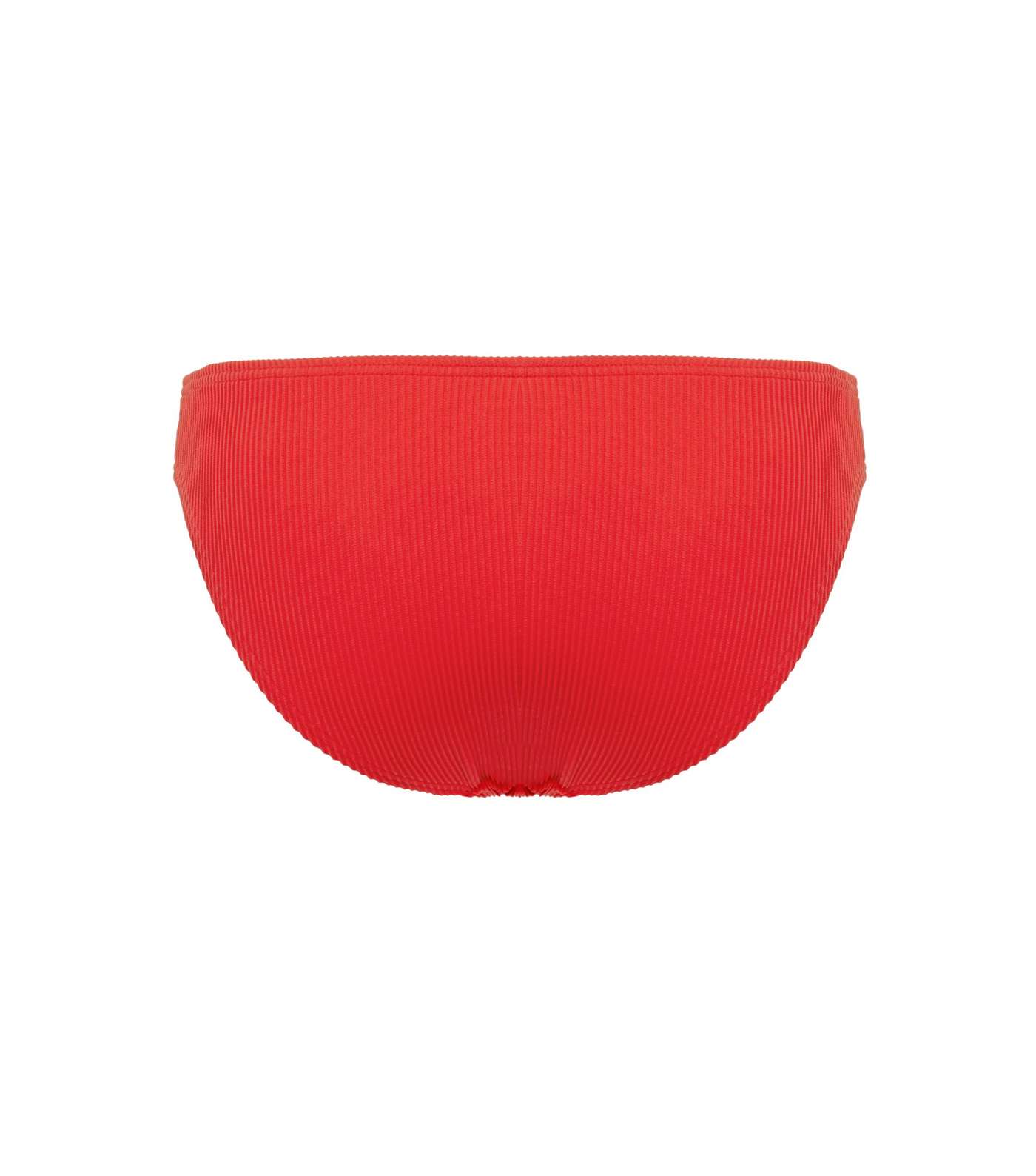 Red Ribbed Bikini Bottoms  Image 5