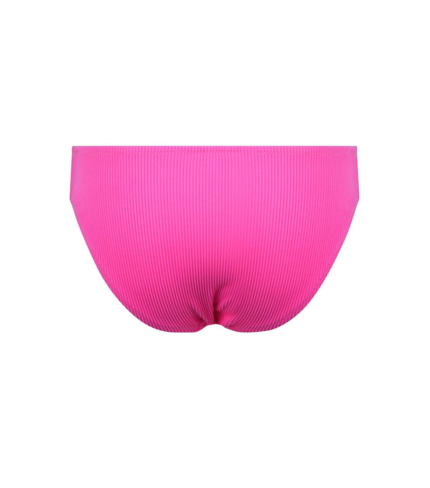 Pink Neon Ribbed Bikini Bottoms  Image 5