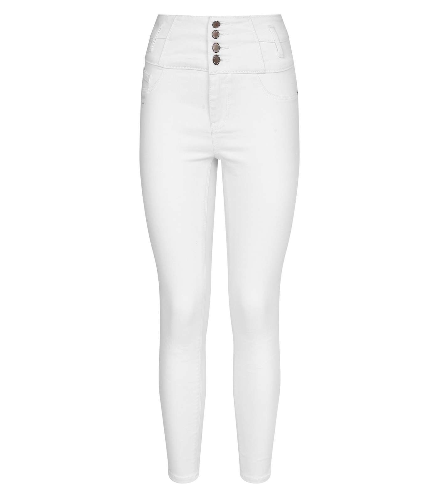 White High Waist Skinny Yazmin Jeans Image 4