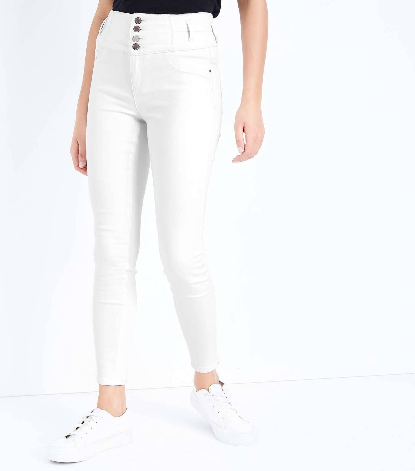 White High Waist Skinny Yazmin Jeans Image 2