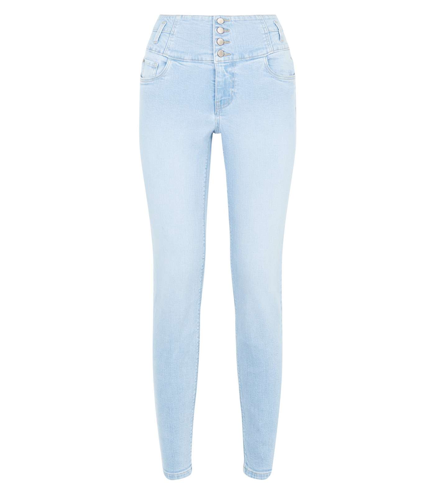 Pale Blue High Waist Skinny Yazmin Jeans Image 4