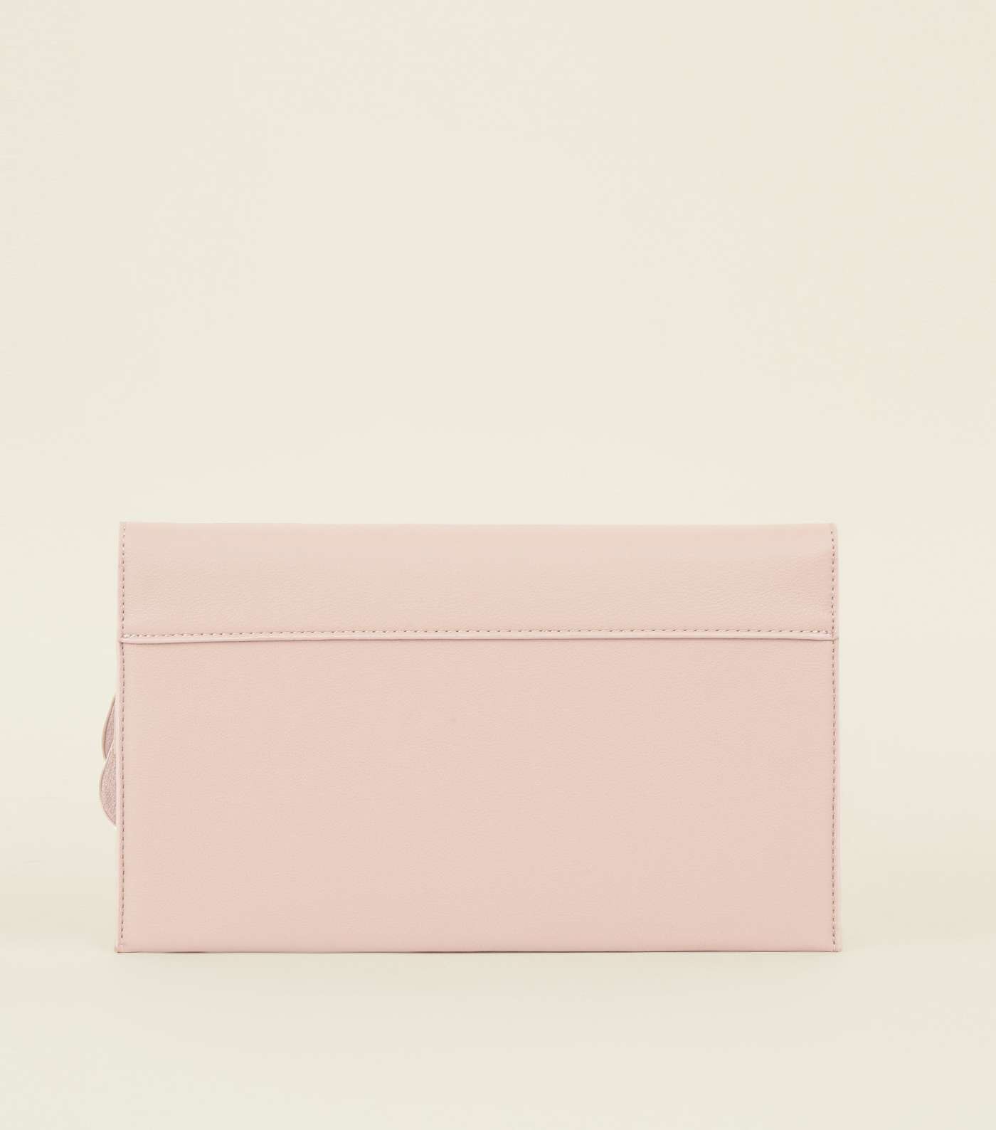Nude Frill Front Flat Clutch Bag Image 4