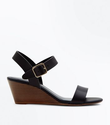 wedge heel shoes black