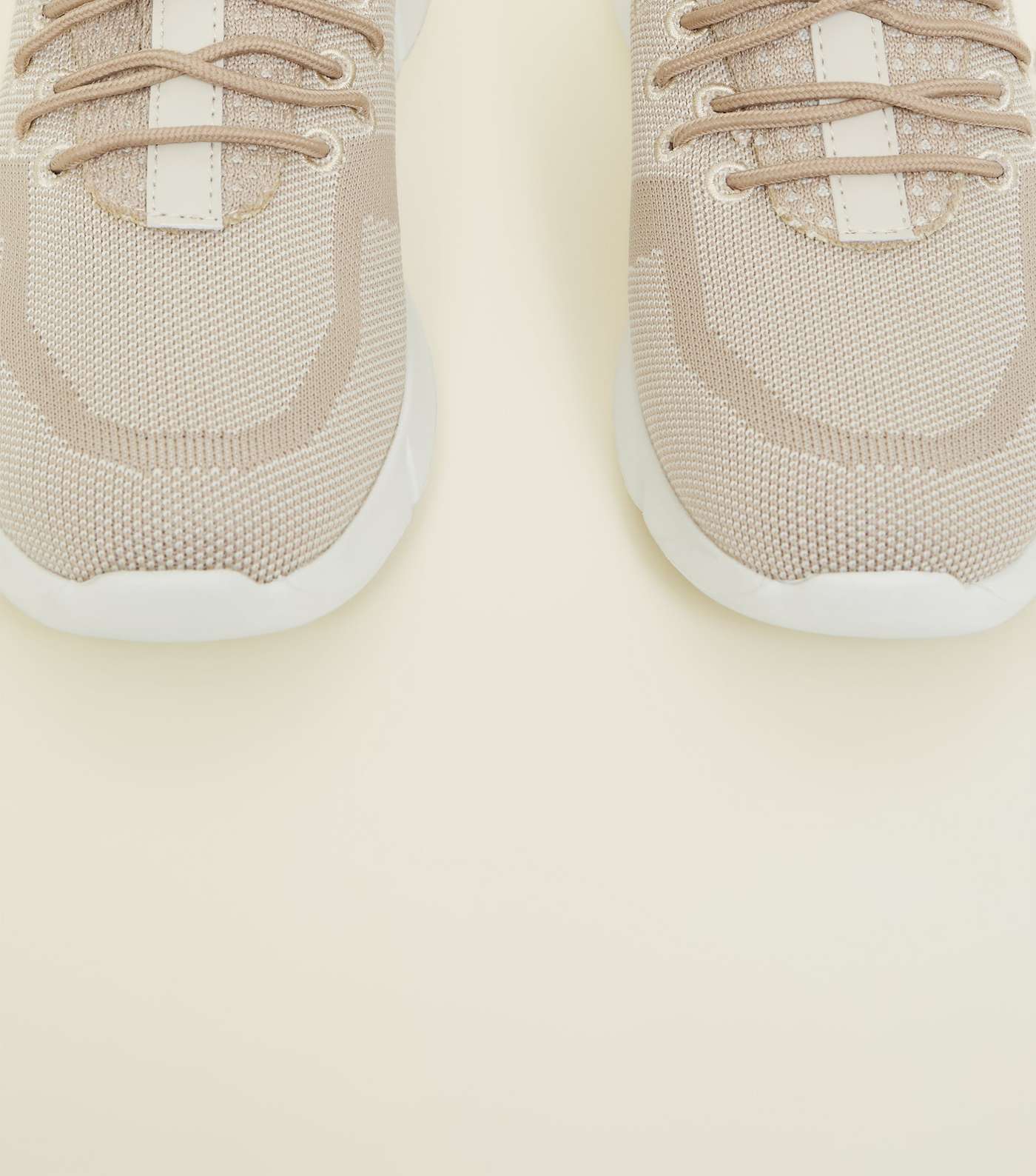 Stone Marl Knit Trainers  Image 3