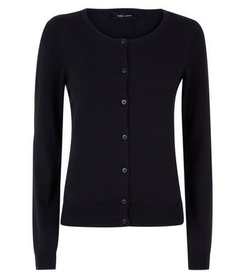 black round neck cardigan