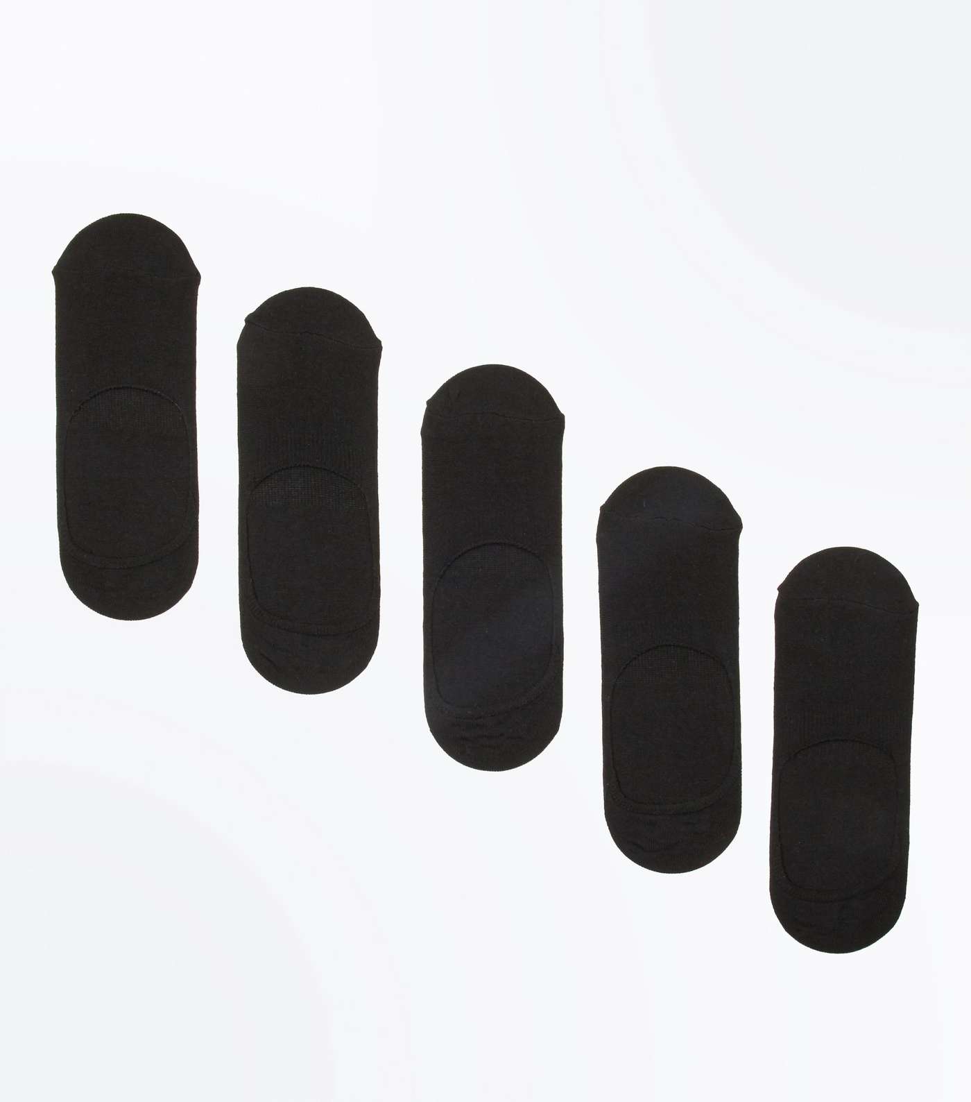 5 Pack Black Invisible Liner Socks