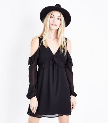 cold shoulder dress new look