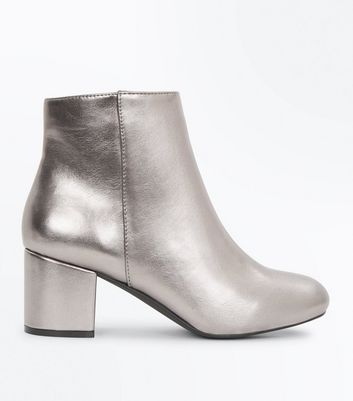 bottines argentées