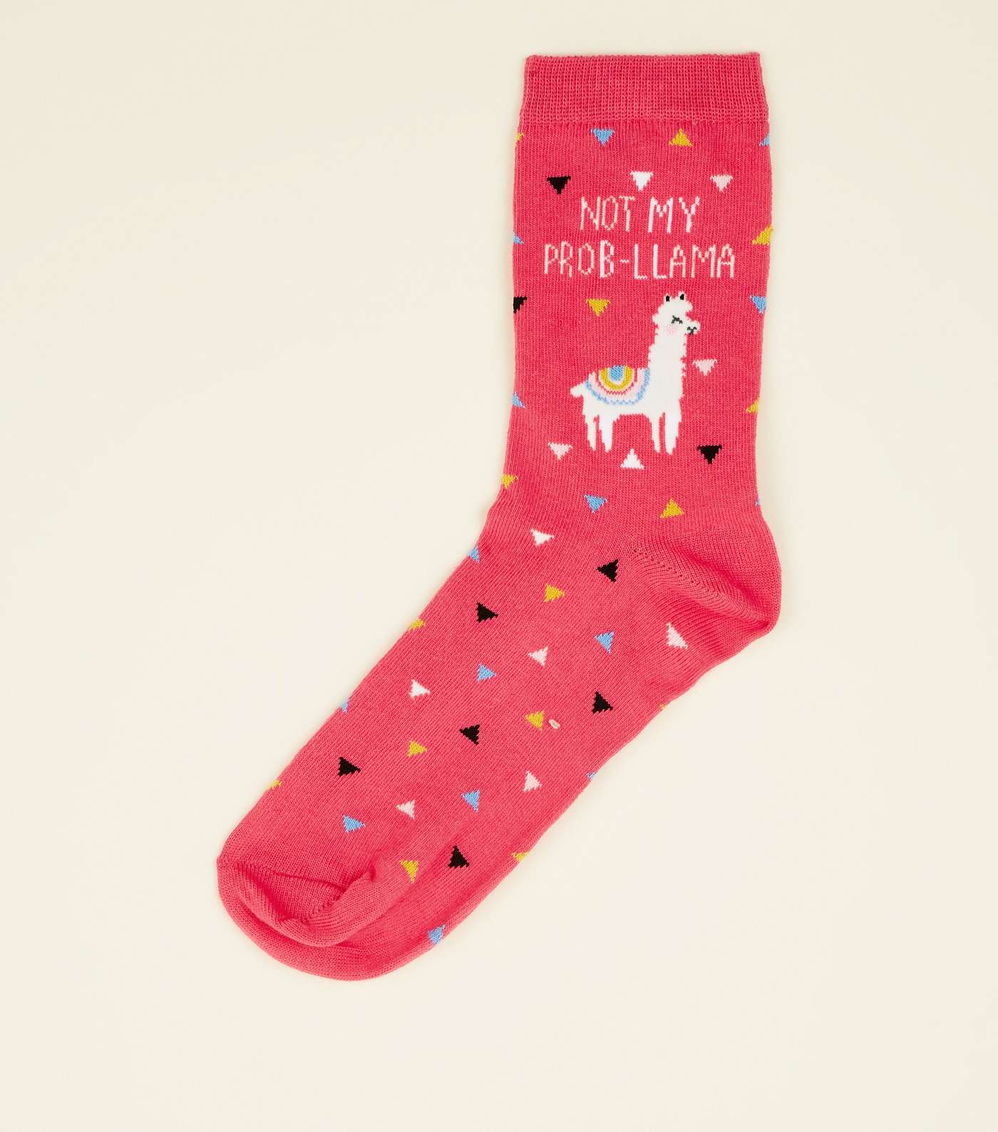 Pink Not My Prob-Llama Slogan Socks