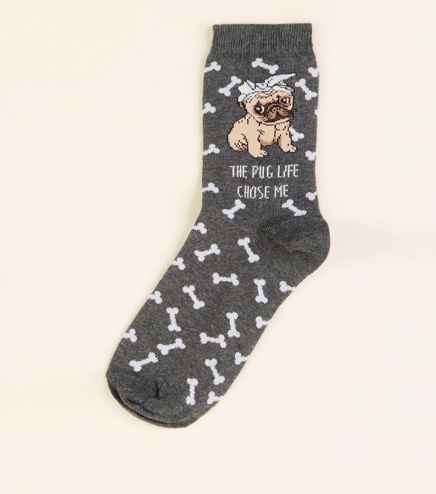 Grey Pug Life Socks 