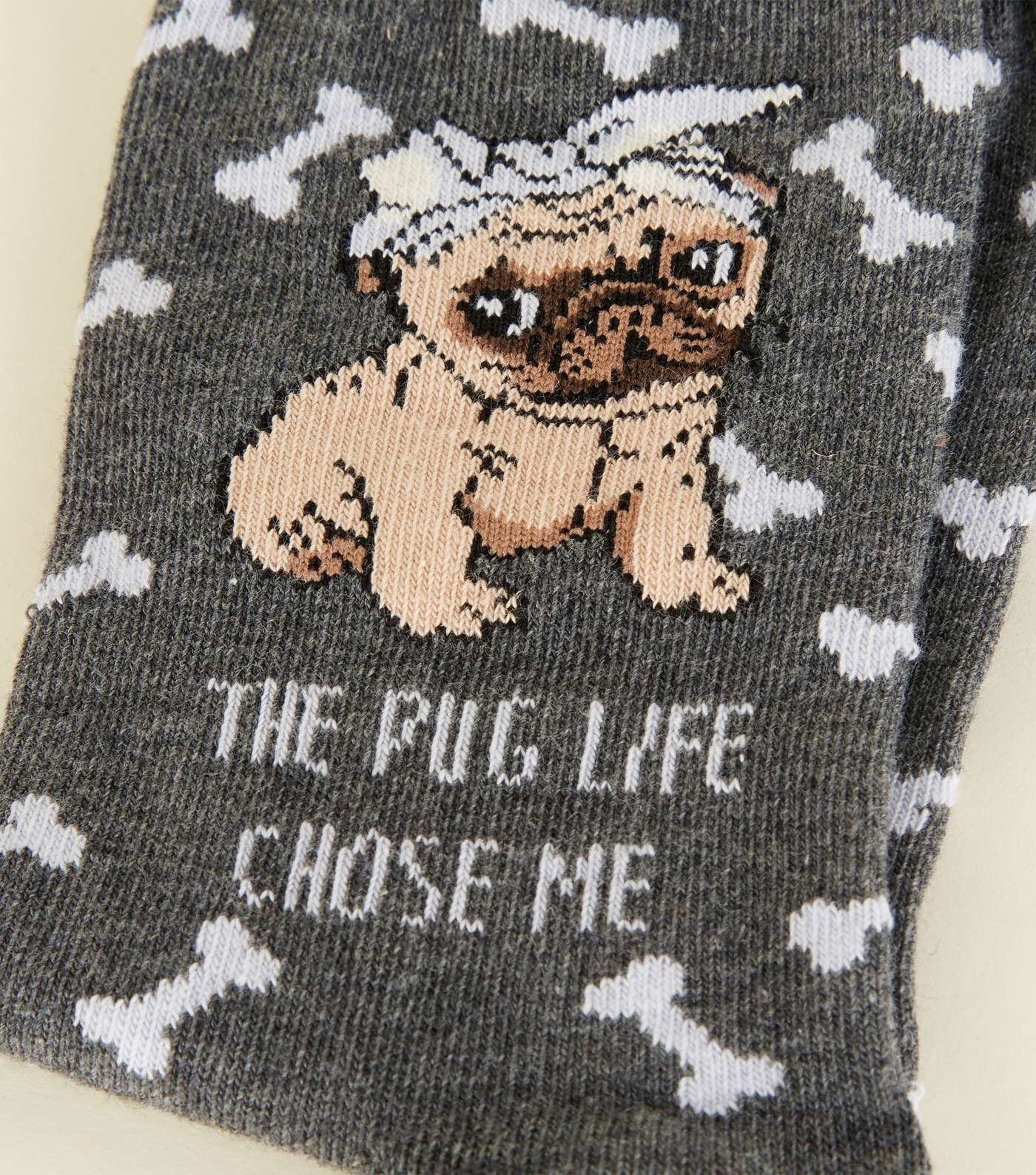 Grey Pug Life Socks  Image 3