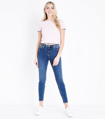 heltinde Alarmerende kubiske Blue Ankle Grazer Skinny Jenna Jeans | New Look