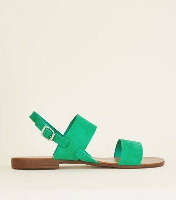 New Look Velvet Slim Heel Twist Front Sandal - Green | Heels, Green heels,  Sandals heels