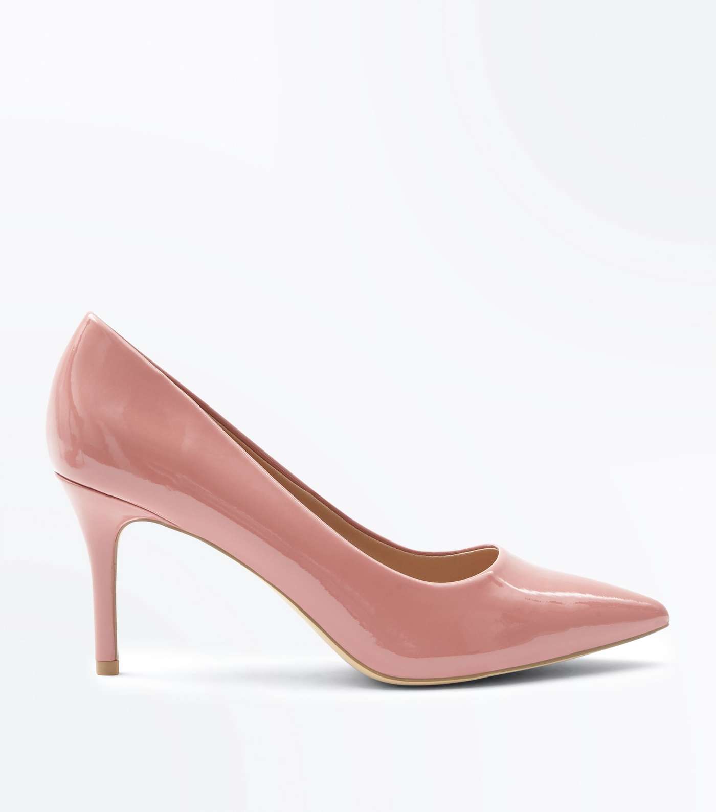 Pink Patent Pointed Court Shoes