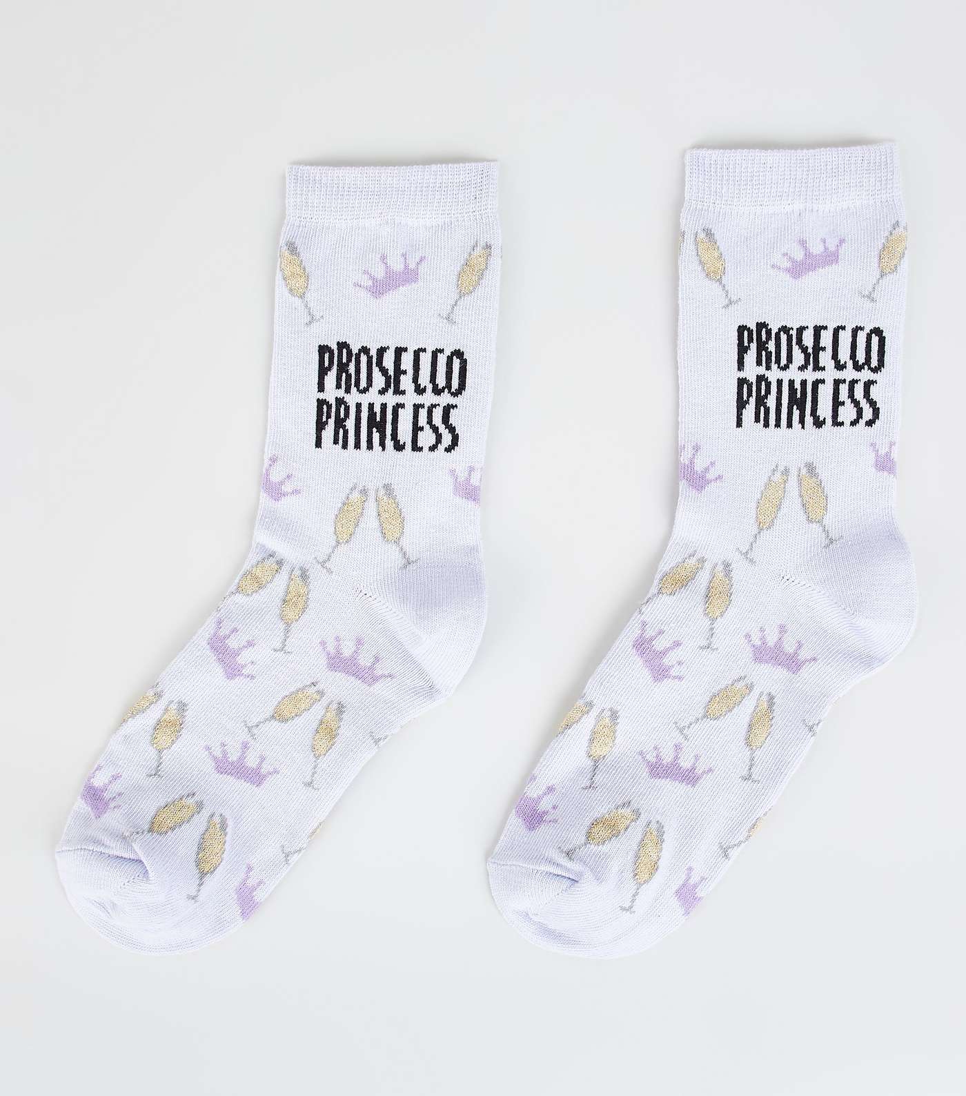 Lilac Princess Slogan Socks