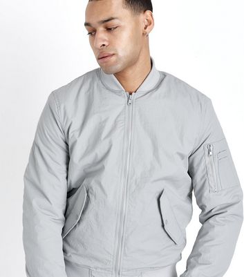 mens gray bomber jacket