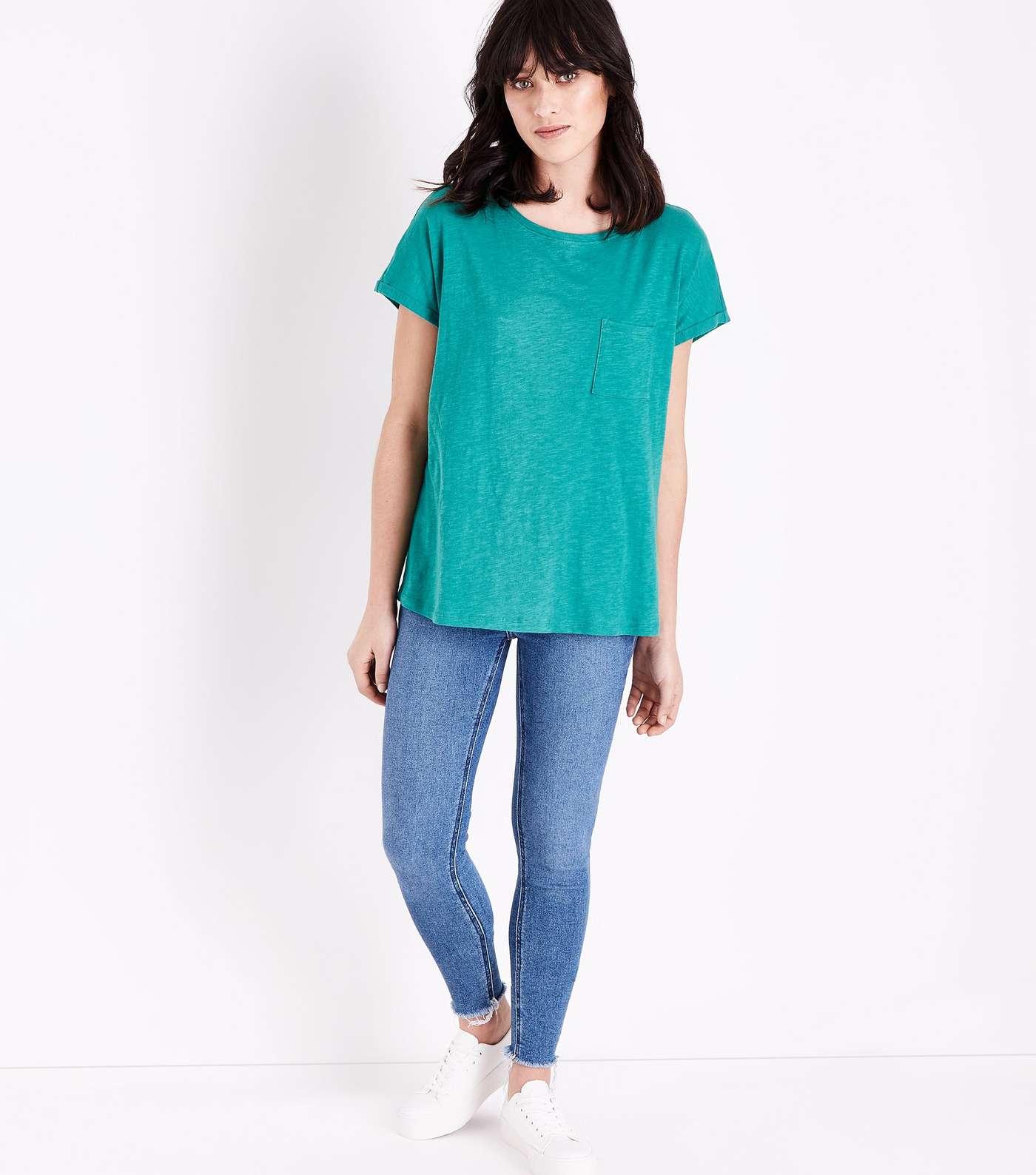 Green Organic Cotton Pocket Front T-Shirt Image 2