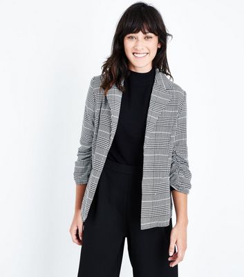 new look checked blazer