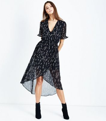 dip hem wrap dress