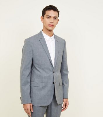 Grey Prince Of Wales Check Blazer New Look