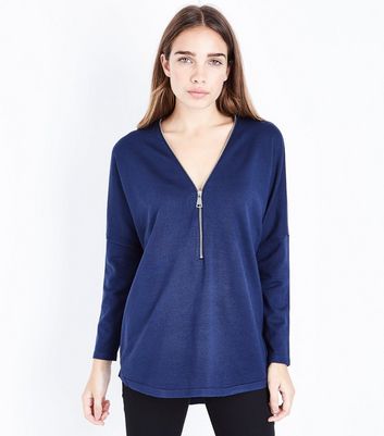 womens zip front jumper