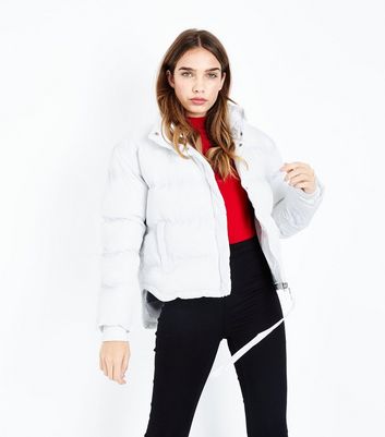 white puffer jacket cropped