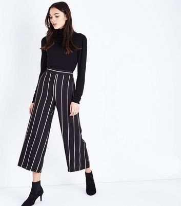 striped cropped trousers